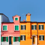 Island Burano, traditional colorful houses